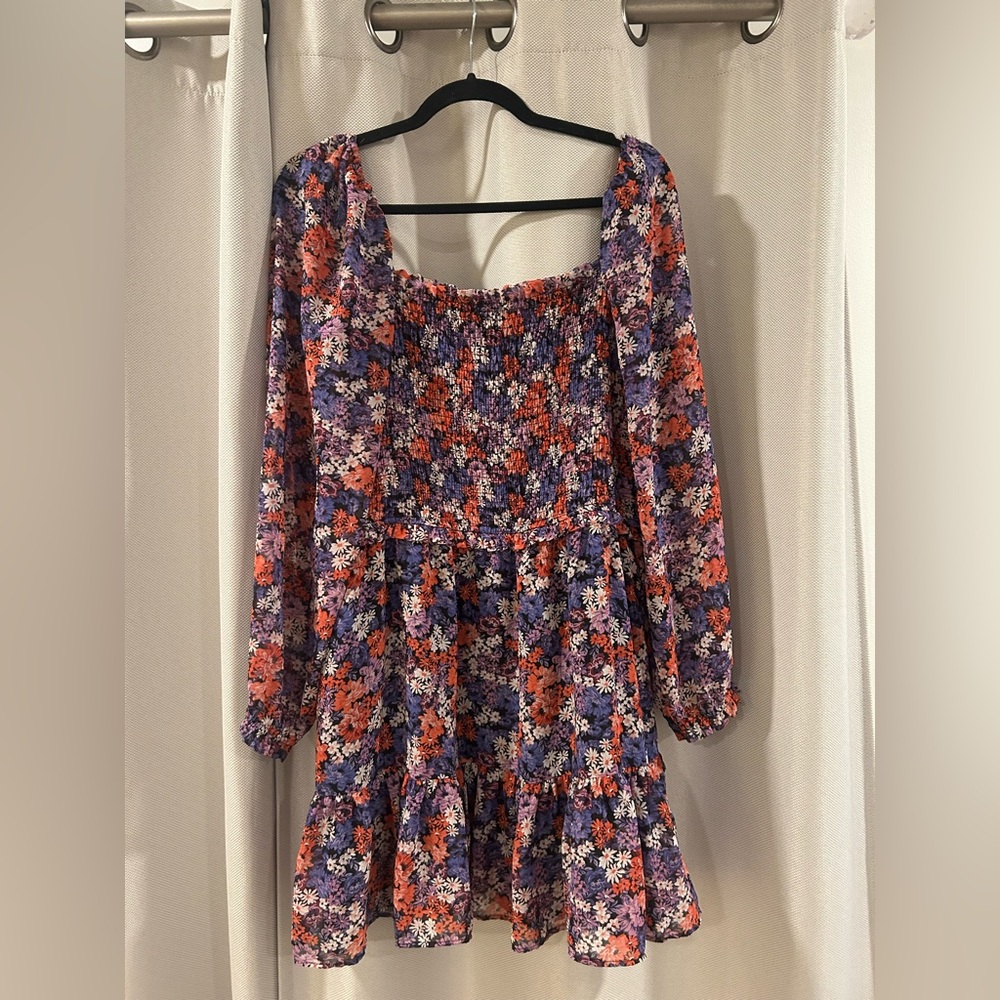 1. State Multicolor Floral Long Sleeve Dress
